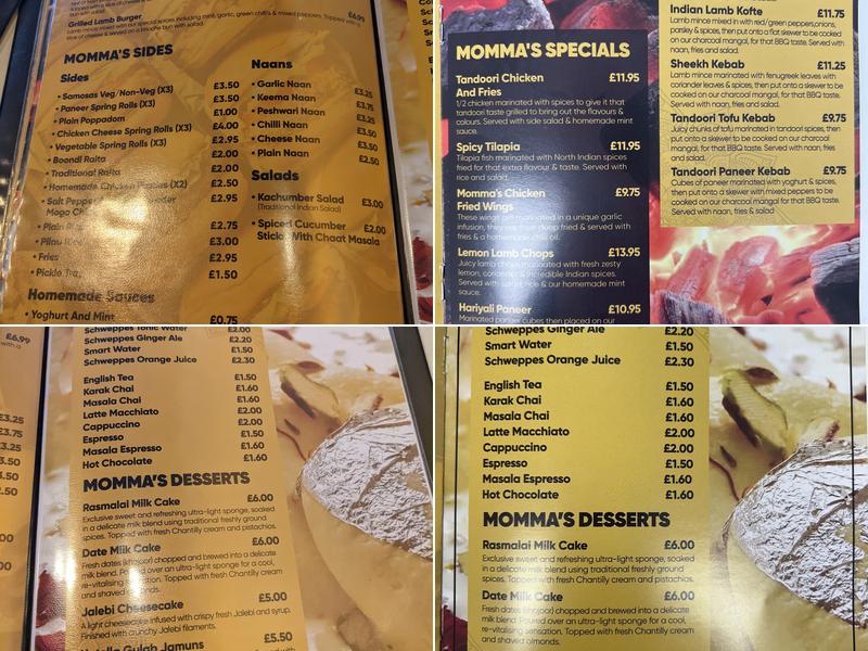 Momma’s Kitchen Menu