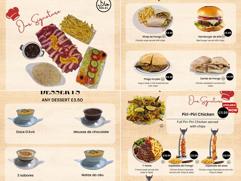 Cafe Portugal Menu