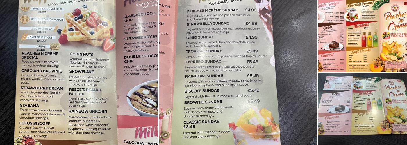 Peaches N Creme Menu