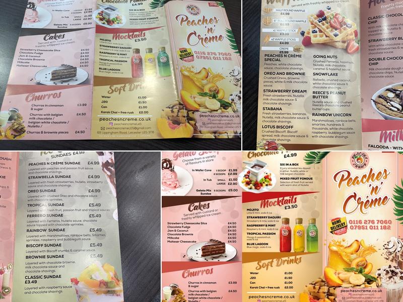 Peaches N Creme Menu