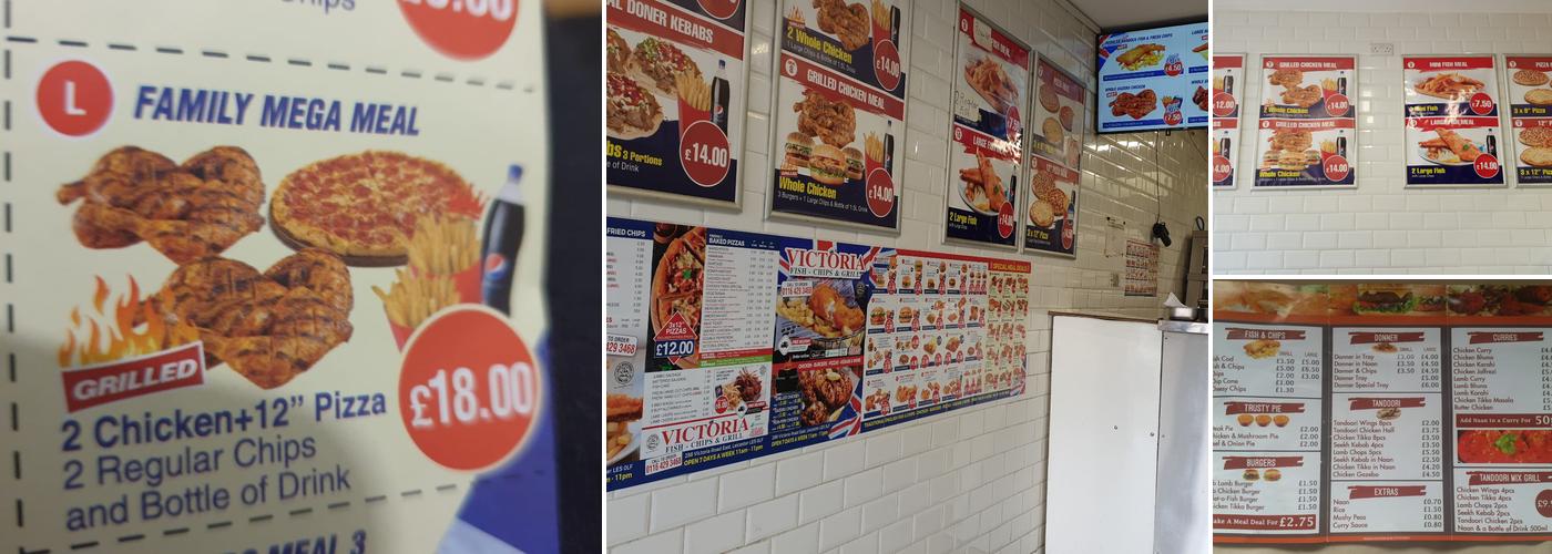 VICTORIA FISH-CHIPS & GRILL Menu