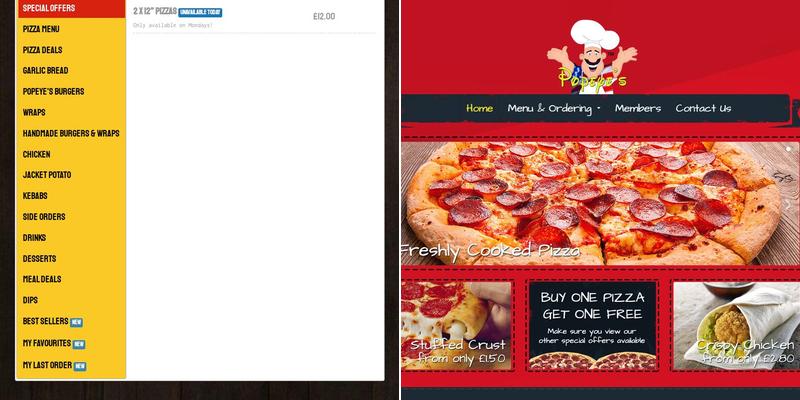 Popeye's Pizza (Braunstone) Menu