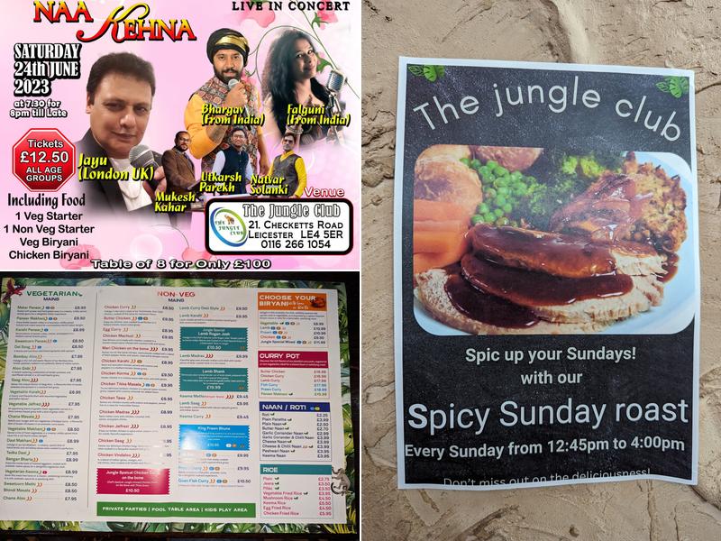 The Jungle Club Menu