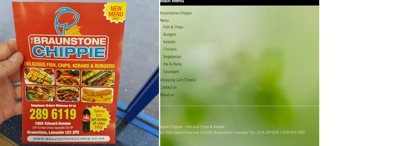 Braunstone Chippie Menu