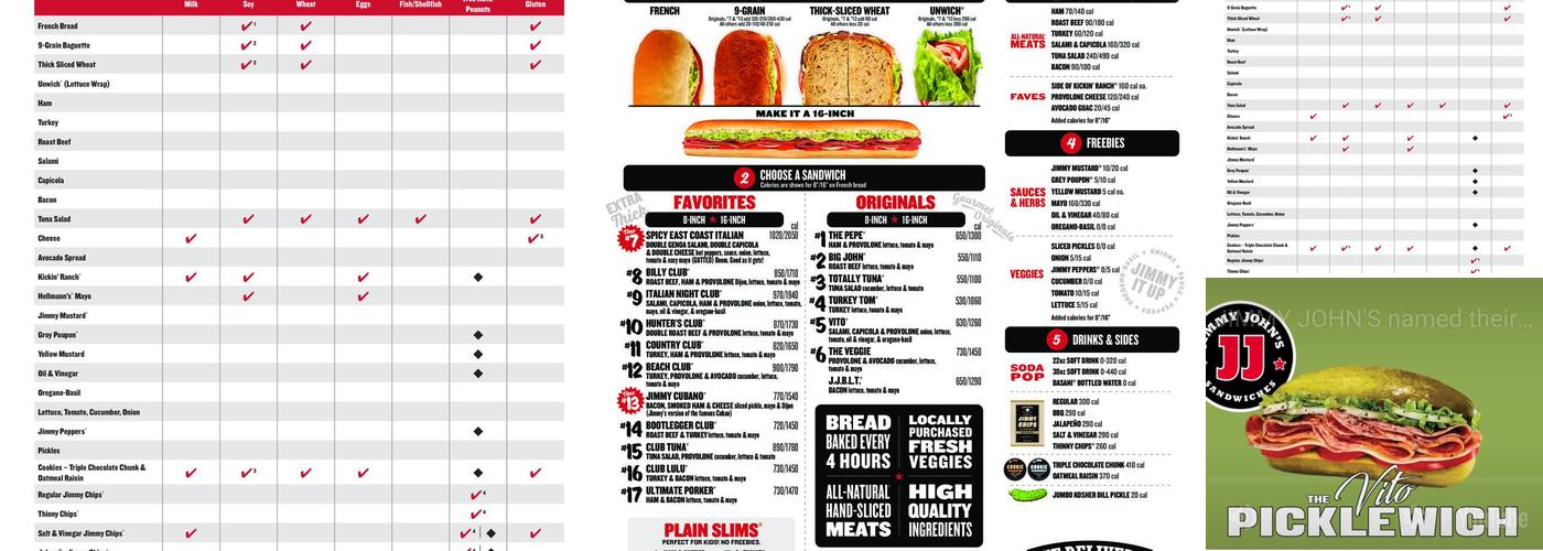 Jimmy John's Menu