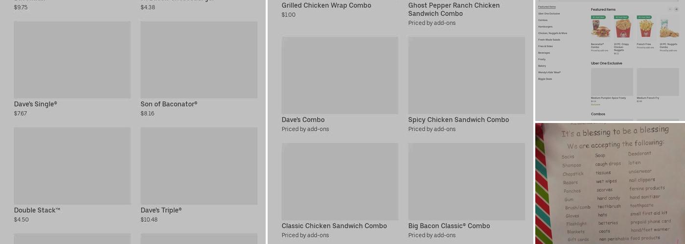 Wendy's Menu