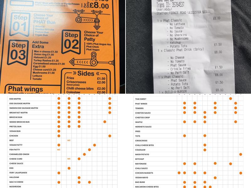 Phat Buns (Evington) Menu