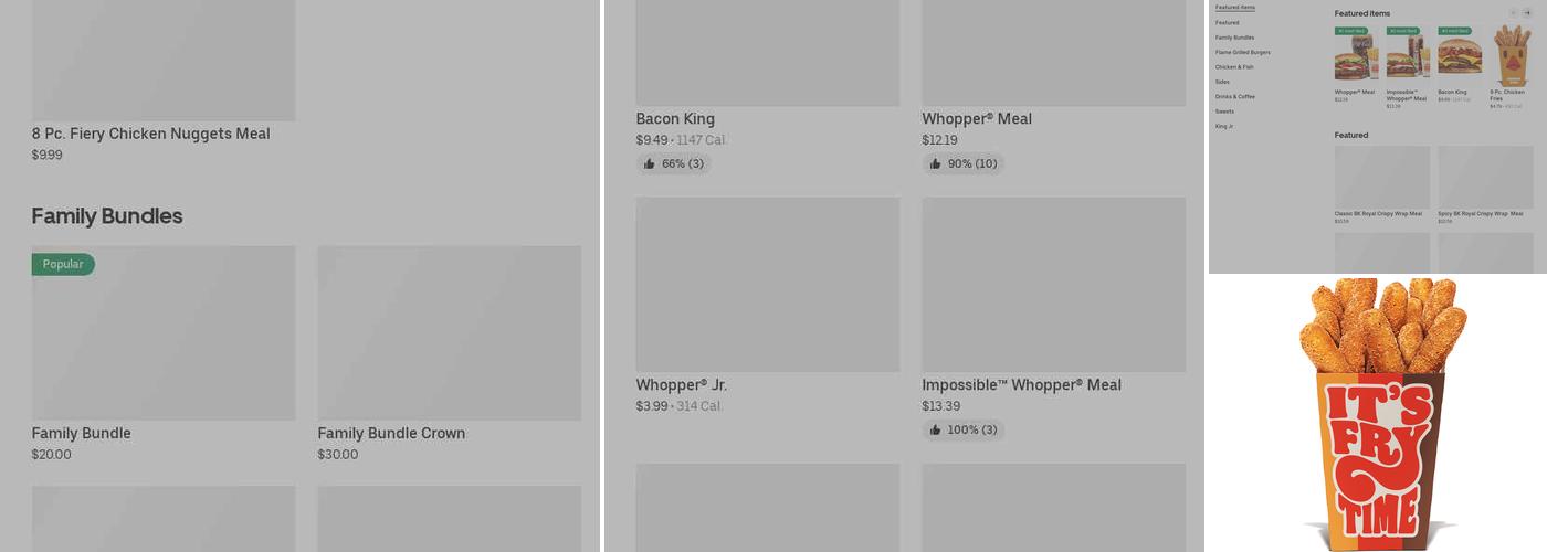 Burger King Menu