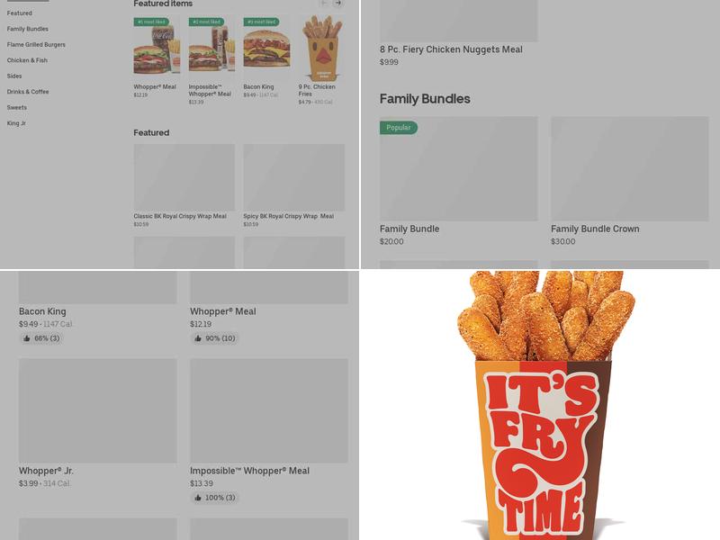 Burger King Menu