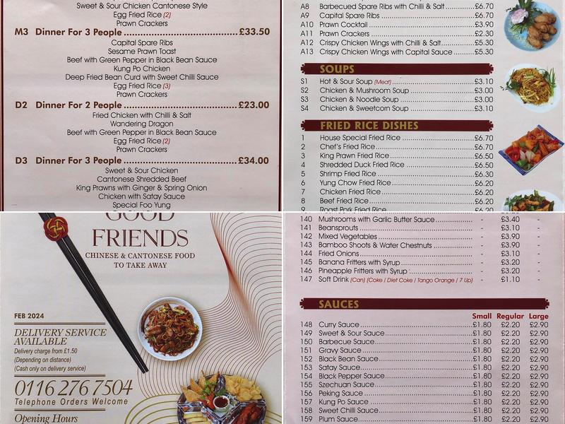 Good Friends Menu