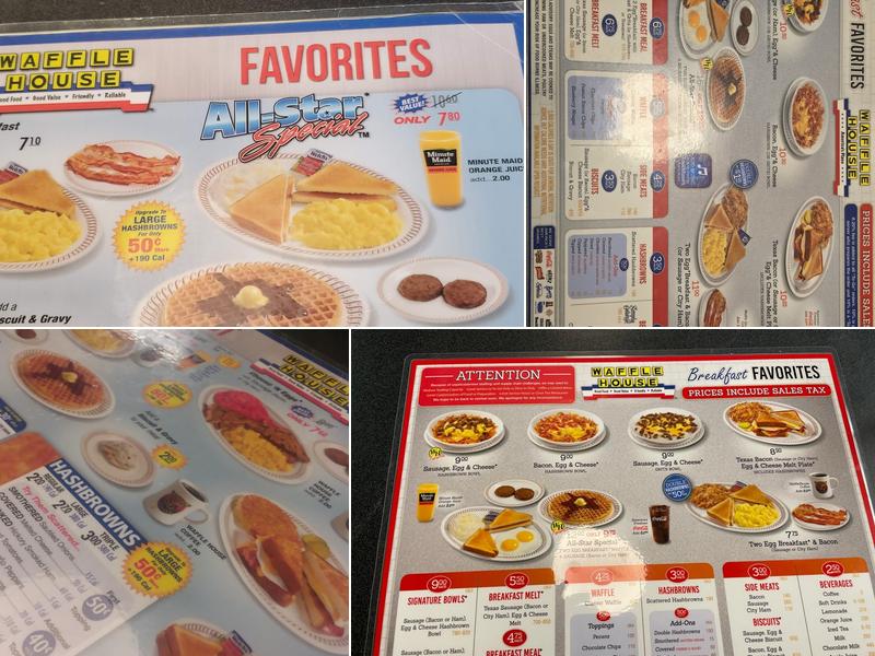 Waffle House Menu