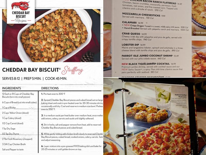 Red Lobster Menu
