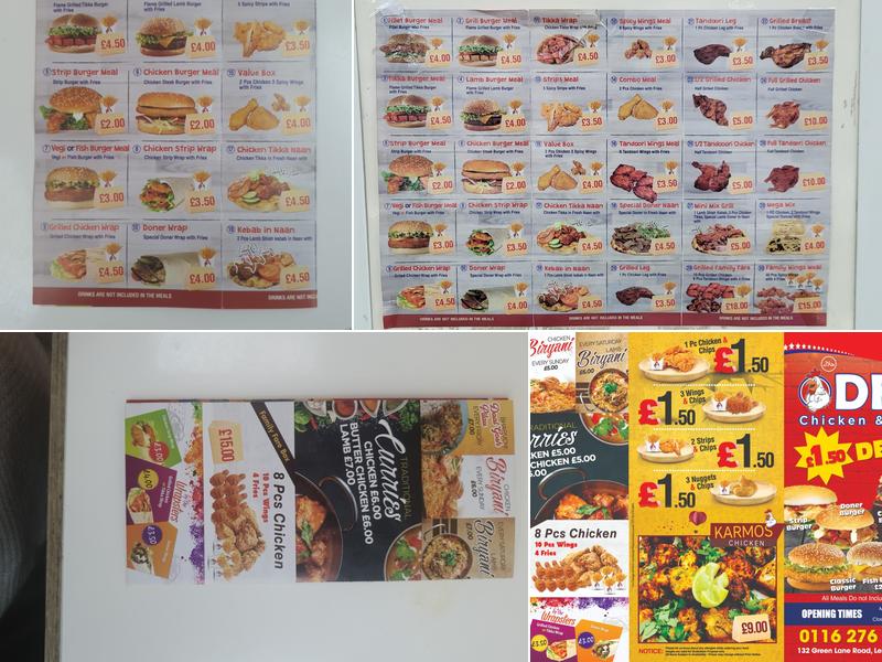 DFC Chicken Grill Leicester Menu