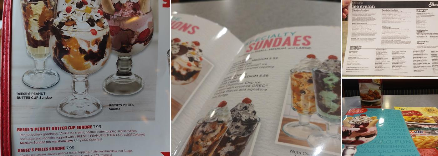 Friendly's Menu