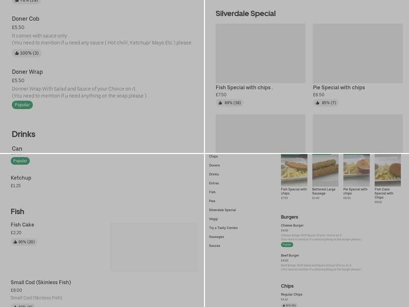 Silverdale Fisheries Menu