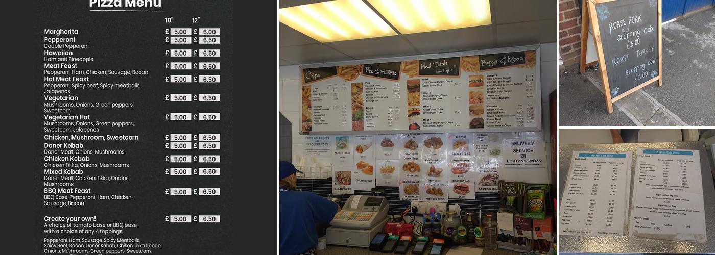 Ayston Chippy Menu