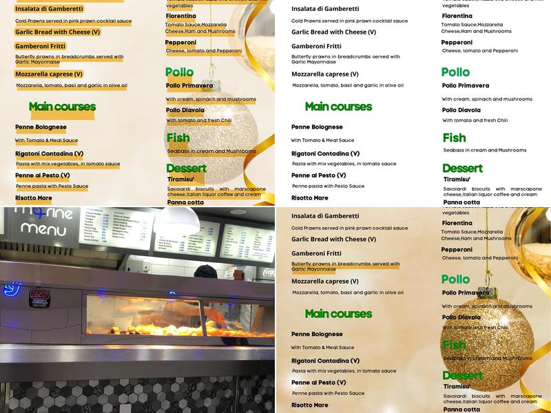 Marine Fish n Chips Menu