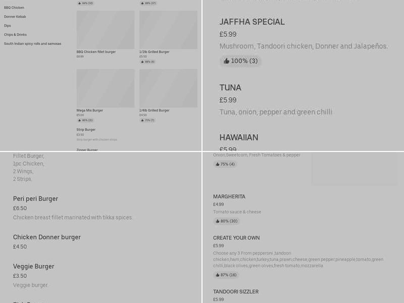 Royal Chicken & Pizza (East Park Road) . Menu