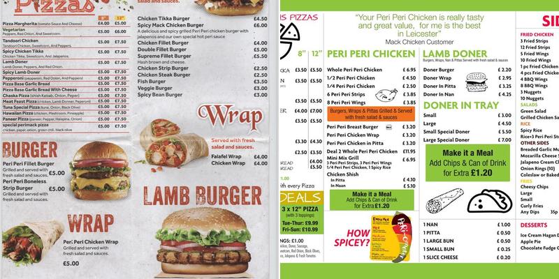 Peri Mack Chicken Menu