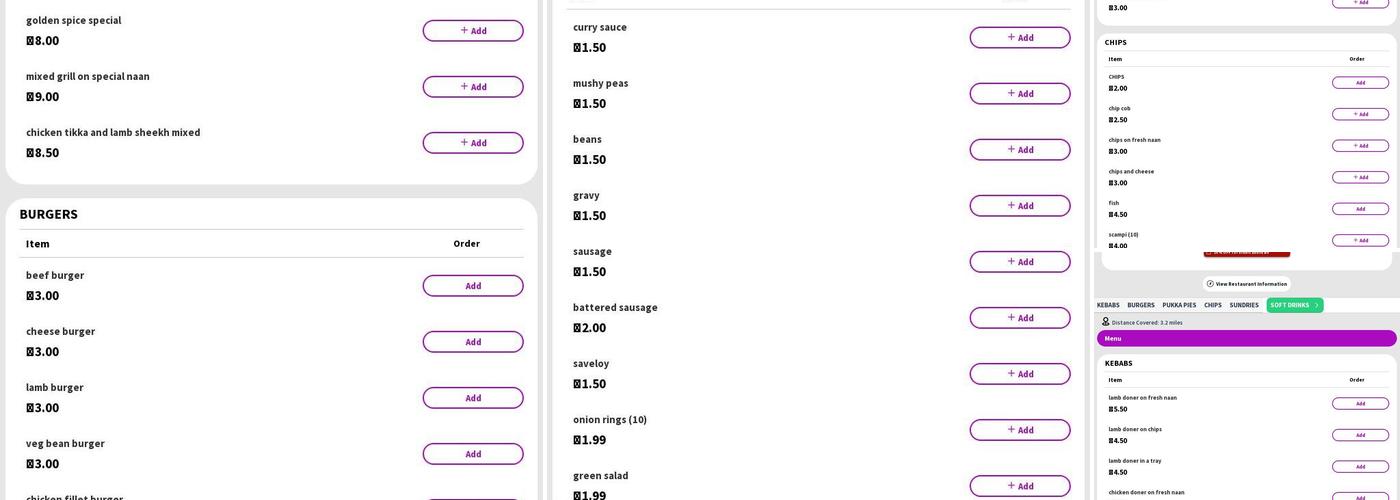 Golden Spicefish bar ltd Menu