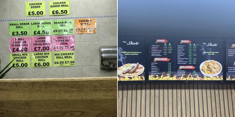 New Shahi Nan Kebab Menu