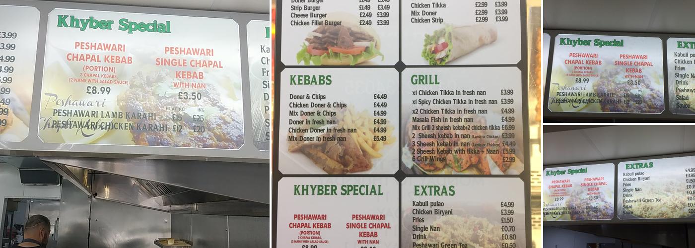 Khyber Taste Leicester Menu