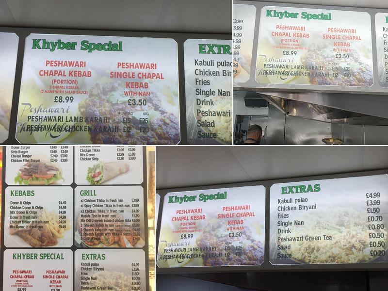 Khyber Taste Leicester Menu