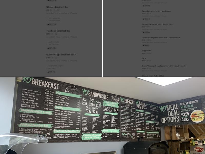 Yo Sandwich Menu