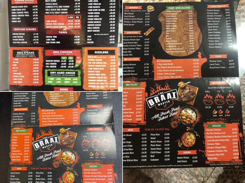 Lahori Chaska The Braai Master Menu