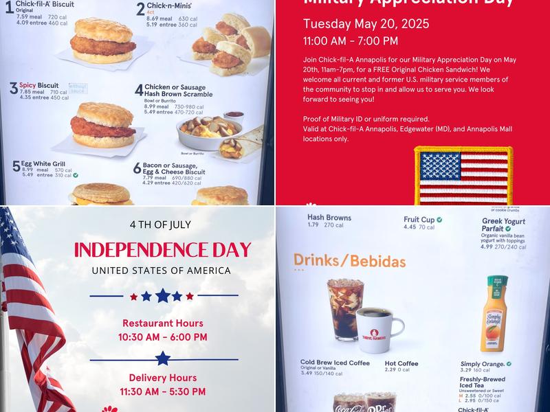Chick-fil-A Menu
