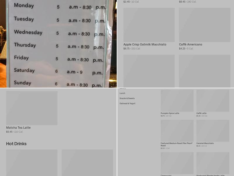 Starbucks Menu