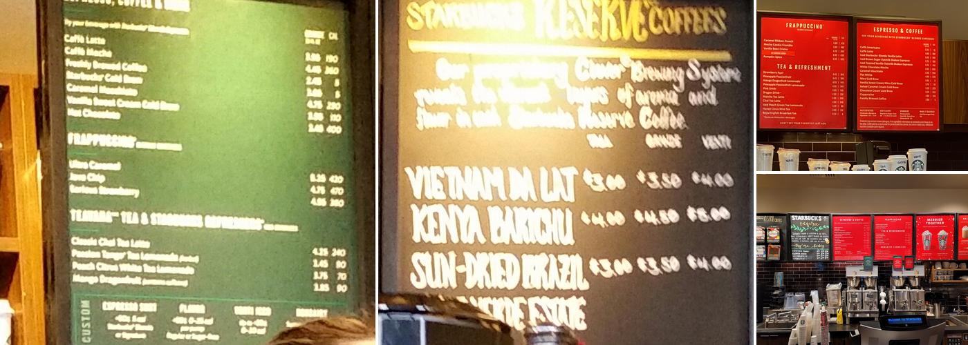 Starbucks Menu