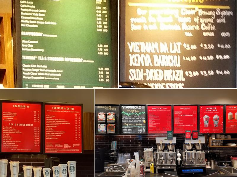 Starbucks Menu