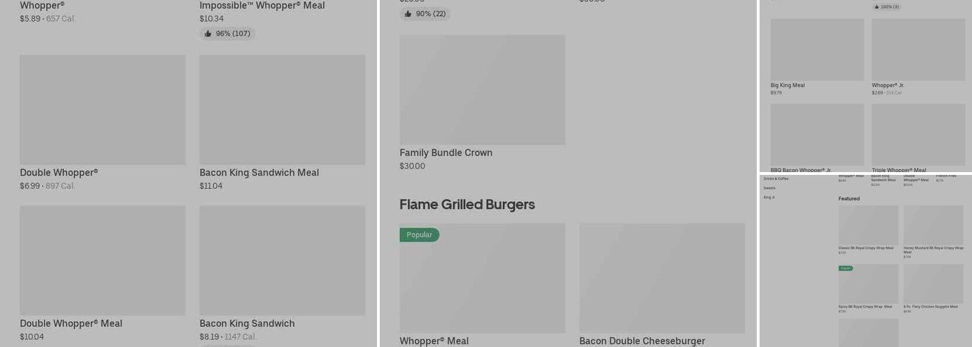Burger King Menu