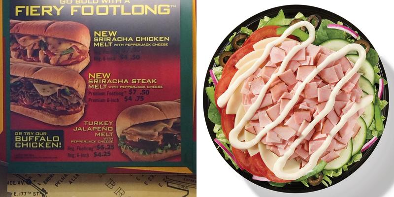 Subway Menu