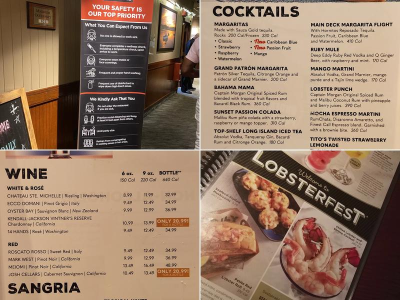 Red Lobster Menu
