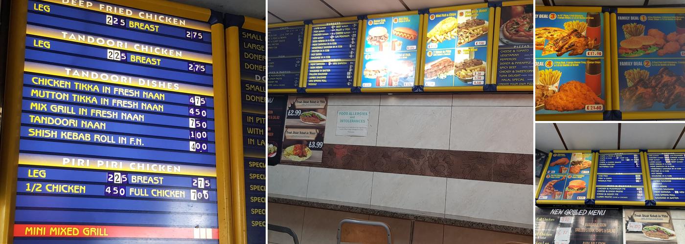 Mohammad's Halal Fish & Chips Menu
