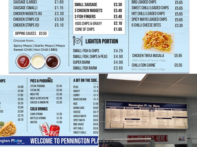 Pennington Plaice Menu
