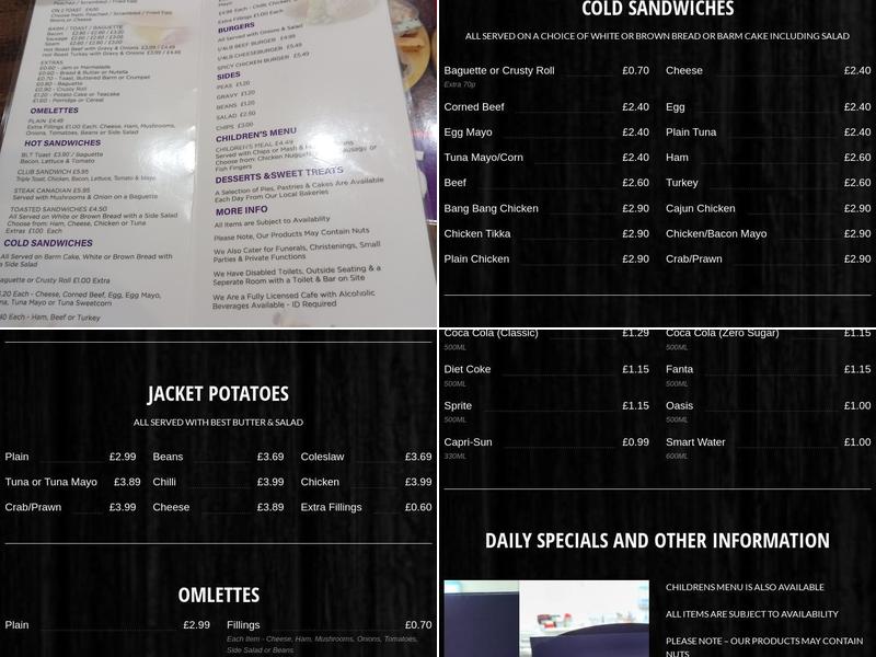 Manchester Road Cafe & Sandwich BAR Menu