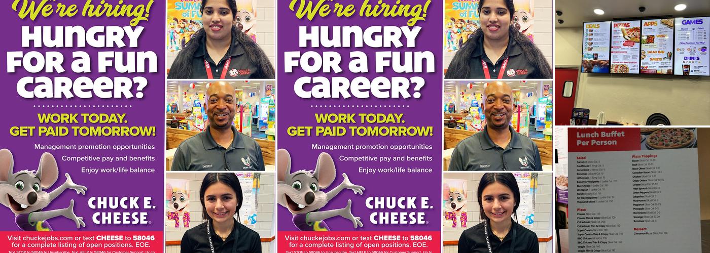 Chuck E. Cheese Menu