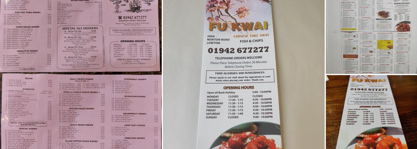 Fu Kwai Menu