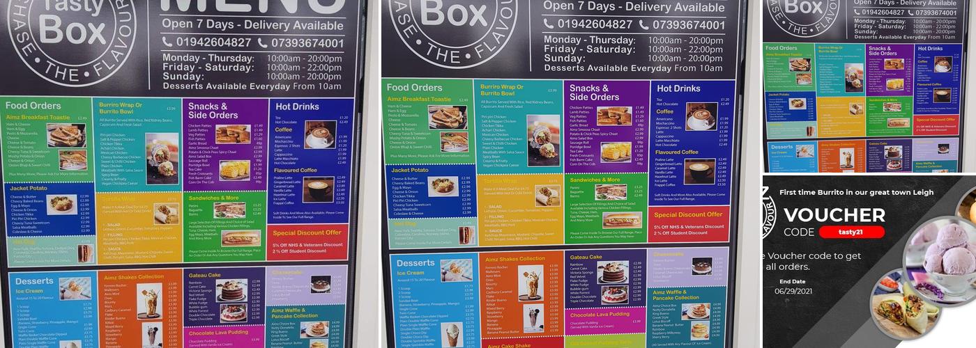 AimZ Tasty Box Menu