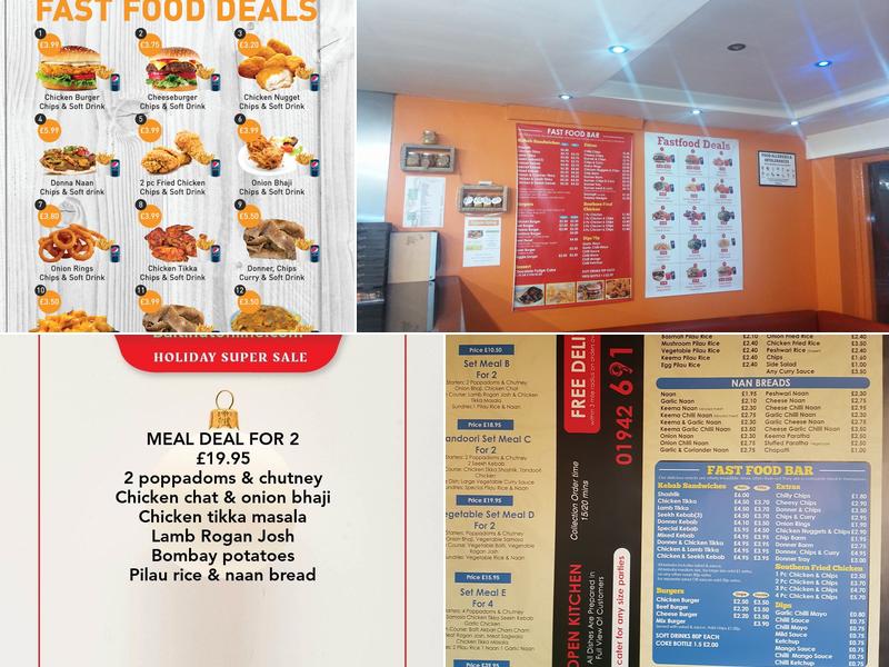 Balti Hut Menu