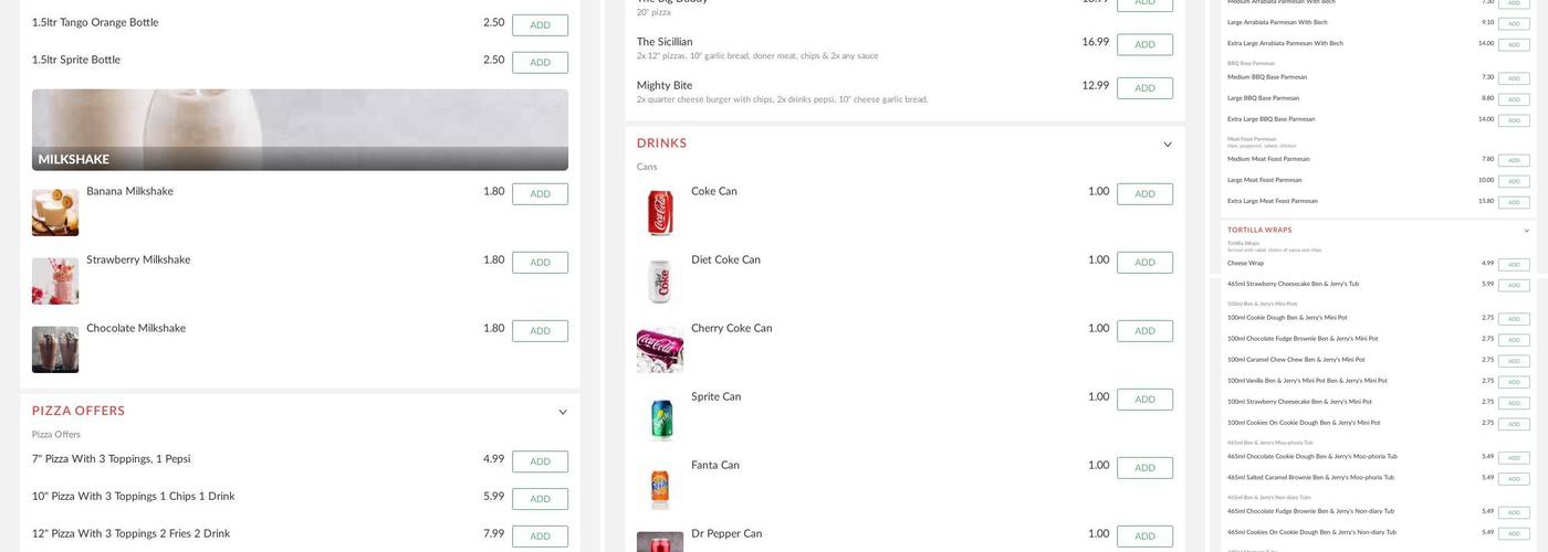 Leigh Parmesan House Menu