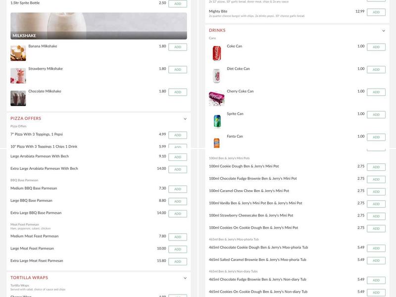 Leigh Parmesan House Menu