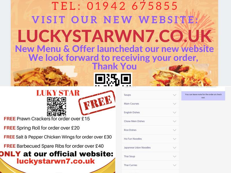 Lucky Star Leigh Chinese Takeaway (Order Online) Menu