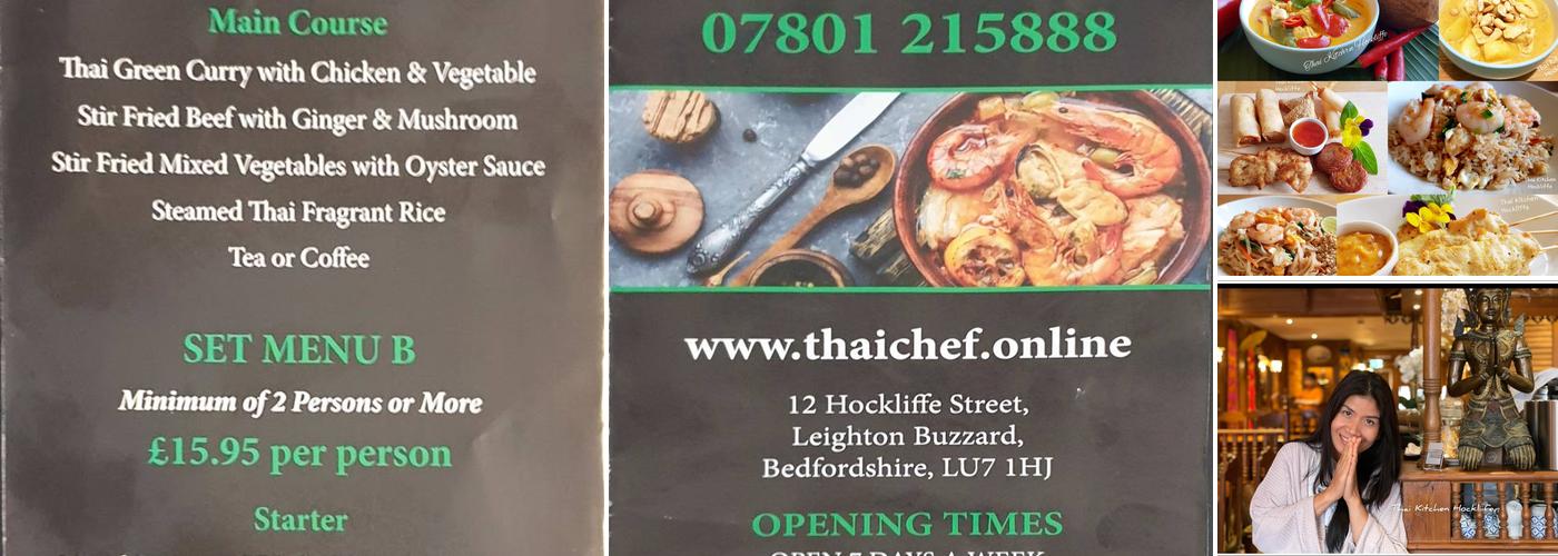 Thai Chef Restaurant Menu