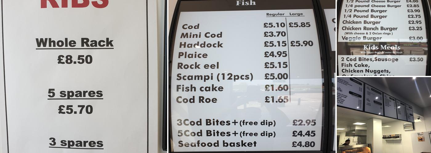 Moores Fish & Chips Menu
