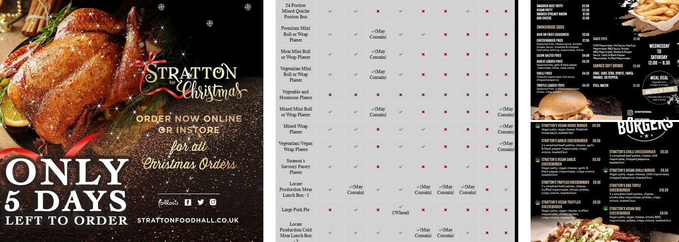 Stratton Food Hall Menu