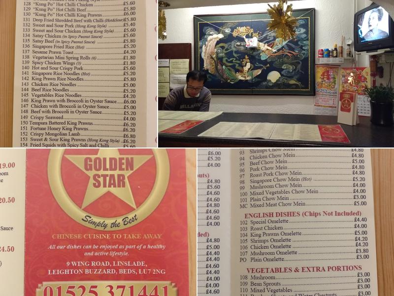 Golden Star Menu